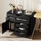 Vertical 5-Drawer Mobile Chest with 5 Casters, Storage Cabinet with Locking Wheels